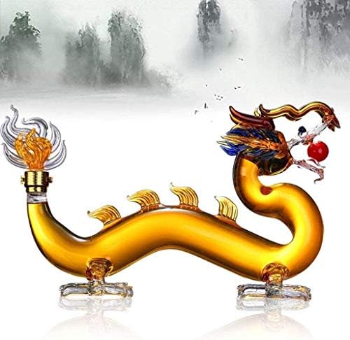 Decanter Conjunto de uísque Decanter decantador de vinho decantador chinês Dragon em forma de decantador de uísque, decantador de