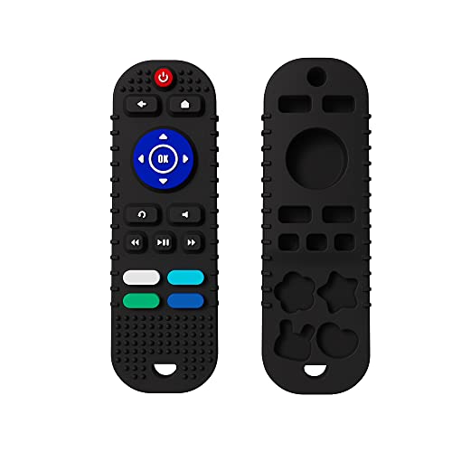 Brinquedos de dentição bebê, TV Remote Remote Shape Teether Toy por mais de 6 meses bebês sensorial de silicone BPA