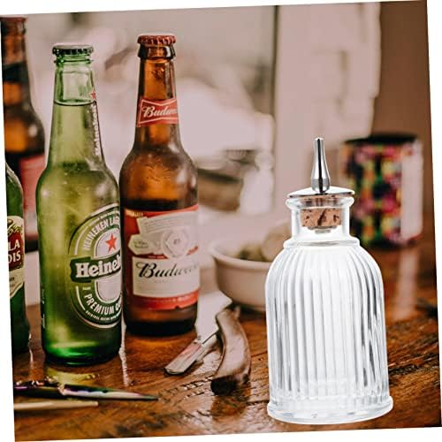 Yardwe Glass Shaker antiquado de vidro de vidro de vidro garrafas de vidro de vidro para fazer coquetéis garrafa com tampa de