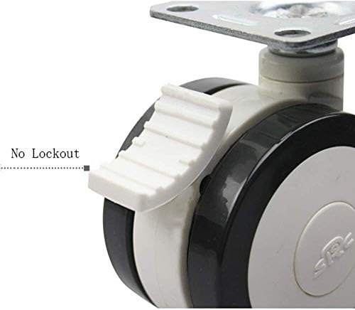 Rodas de rodízio de Lumecube 3in Poliureretano de poliuretano pesado giratórios giratórios de mobília de mobília com freio e rolamentos