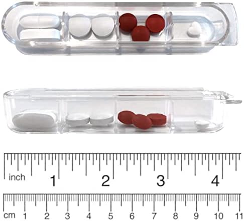 Caixa de comprimidos de design dinamarquês da Medicase 24/7 por 7 dias - dispensadores de dias pequenos com 4 compartimentos. Caixa