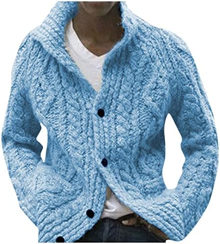 Sweater masculino e casaco de tricô americano de malha de outono de gola alta com capuz de colarinho com capuz de jaqueta de
