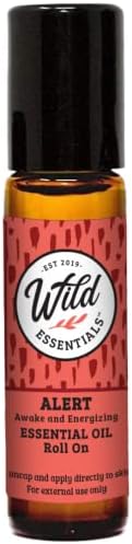 Wild Essentials alerta o rolo de óleo essencial, 10 ml para mantê -lo acordado e energizado, feito com óleos essenciais