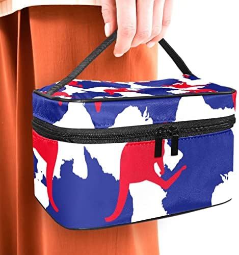 Organizador de bolsa de maquiagem de viagem Yoyoamoy, bolsa de armazenamento de higiene pessoal à prova d'água com alça, bolsa