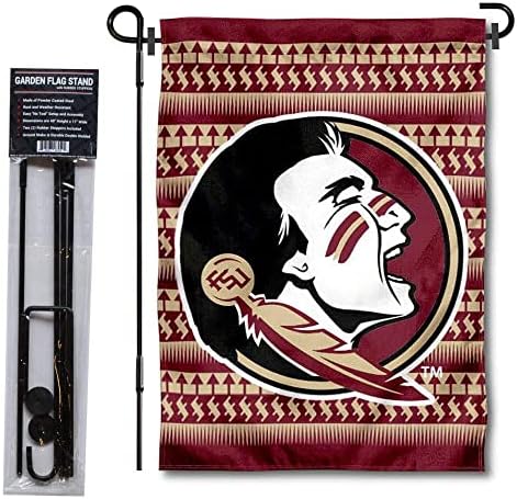 Florida State Seminoles Chevron Garden Bandle and Flag Stand Polle Stand Set