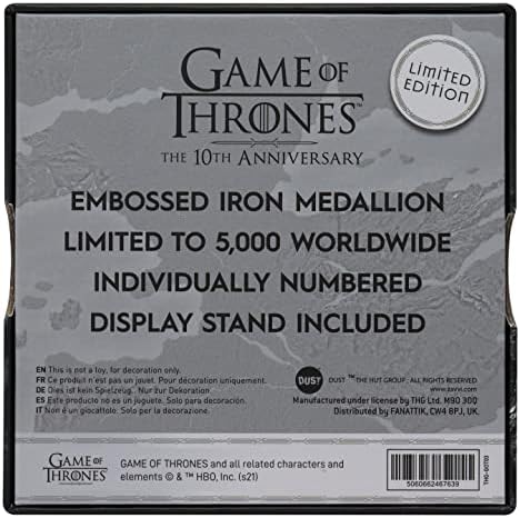 Fanattik Official Game of Thrones Medallion Limited Edition - Got Collectible - Somente 5000 Worldwide - Got Gifts
