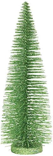 Departamento 56 Basics de Natal Feliz, 13,7 polegadas, verde brilhante, verde brilhante