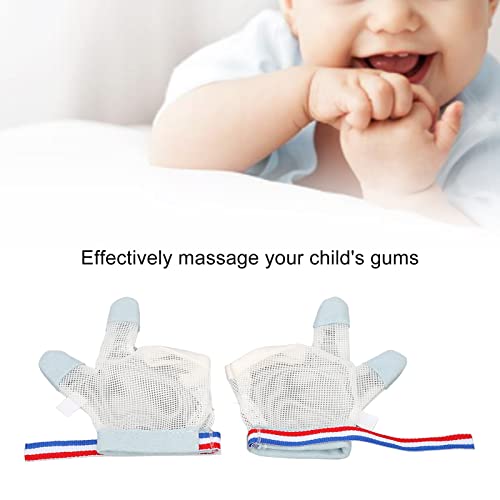 1 par de menores de dedos para criança, gomas de massagem Bom tamanho de ajuste de respirabilidade confortável para bebê parar