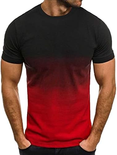 Camiseta para homens - gradiente masculino de manga curta camisetas de verão camisetas de moda de rua casual