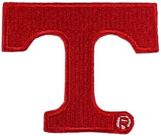Patch de logotipo de carta t atraente em vermelho para personalizar suas roupas e acessórios | Ferro nas letras de