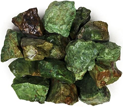 Materiais Hypnotic Gems: 1 lb de pedras de crissoprase em massa de Madagascar - Cristais naturais crus para CABING,