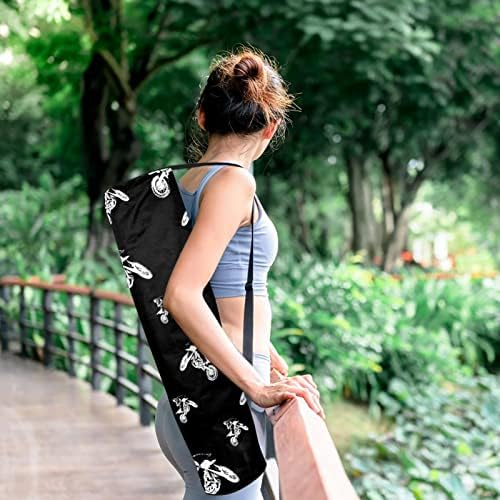 Motocicletas Bikers Yoga Mat Bags Full-Zip Yoga Carry Bag para homens, Exercício de ioga transportadora com cinta ajustável