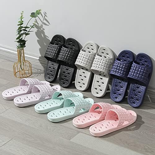 Sapatos de chuveiro Cozyarea Rápida chinelos de banheiro não deslizante para homens Mulheres dormem os slides domésticos