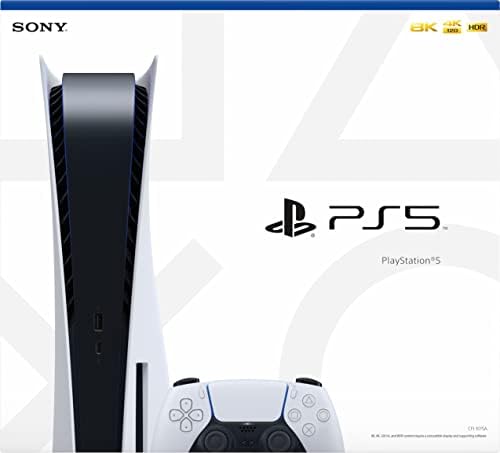 PlayStation 5 DISC Versão PS5 Console - Controlador adicional, Gaming 4K -TV, saída de 120Hz 8K, 16 GB GDDR6, 825 GB SSD, WiFi