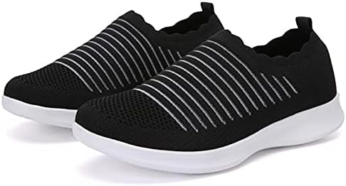 Sapatos de caminhada femininos de USyfakgh deslizam em tênis de tênis de espuma casual de conforto atlético leve para o trabalho de ginástica