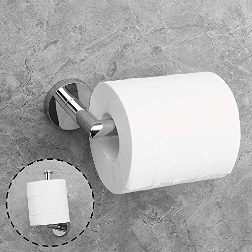 Titular de papel do rolo de papel higiênico aserveal da caixa de lenços de lenço para o acessório de banheiro e cozinha redondo aço inoxidável prateado