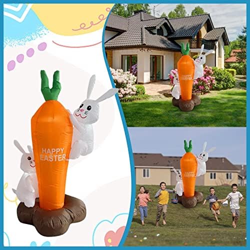 Favores de festa de aniversário para crianças de 8 a 12 férias de páscoa decoração inflável de coelhos ao ar livre