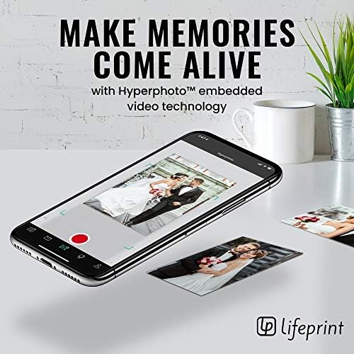 LifePrint 2x3 Photo e vídeo portátil para iPhone e Android. Faça suas fotos ganharem vida com realidade aumentada - branca