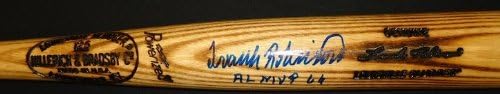 Frank Robinson autografou e inscrito no jogo de lutas de Louisville Slugger Bat