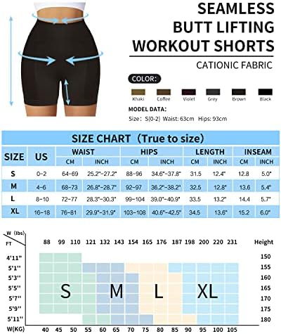 Janvur amplifica shorts de bumbum de scrunch sem costura para mulheres de cintura alta intensificar shorts de saque para ginástica para ciclismo de ginástica