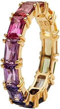 2023 Novo anel de jóias de moda feminina de zircão multicolorido