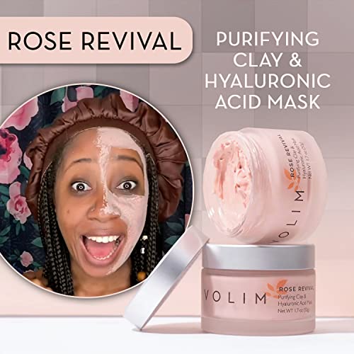 Volim Rose Revival Purificando argila e máscara de tratamento facial com ácido hialurônico