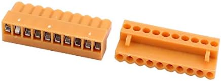 X-Dree 5pcs 300V HT3.96K 3,96mm Pitch 10p PCB parafuso Terminal Block Connector Orange (5pcs 300-V HT3.96K 3,96mm Connettore A Morsetto