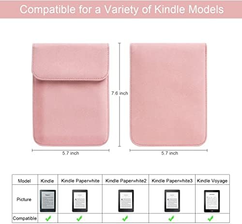 Caso Guksraso para Kindle Paperwhite, saco de manga de 6 polegadas -Include Silver Grey Hand Strap