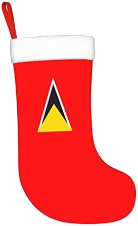 CutedWarf Saint Lucia's Flag Christma meias