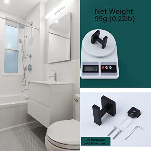 Celbon Bath towel gancho banheiro higiênico Montante de parede de parede Casaco único e gancho de roupão Sus304 Aço inoxidável…