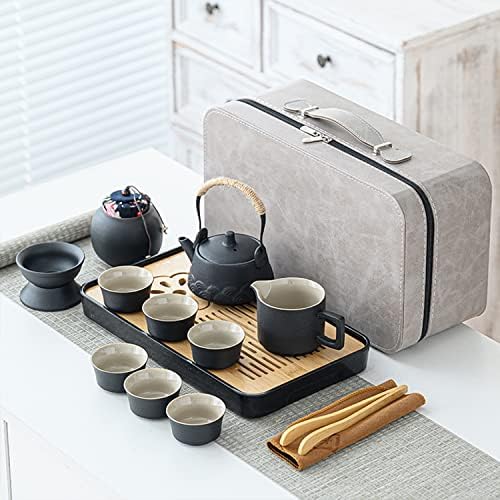 Conjunto de chá asiático de ichag | Conjuntos de chá Kungfu | Conjunto de chá portátil de cerâmica | Conjunto de