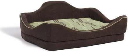 Midwest Quiet Time de 28 por 21 polegadas Camelback Designer Bed, verde/marrom