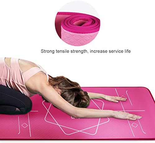 6mm de tapete de ioga durável de 6 mm, amigável eco, não deslize mato de fitness com saco de malha para ginástica em casa Pilates Meditation Viagem A 185x80cm
