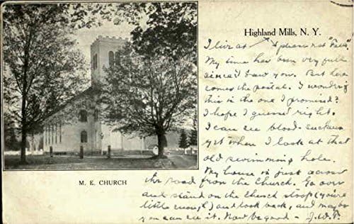 M. E. Church Highland Mills, New York NY Original Antique Postcard
