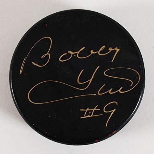 Bobby Hull assinou o hóquei Puck Blackhawks - Coa JSA - Pucks autografados da NHL