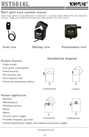 YHDC Hall Split Core Current Sensor HSTS016L 150A/2,5 ± 0,625V 1%