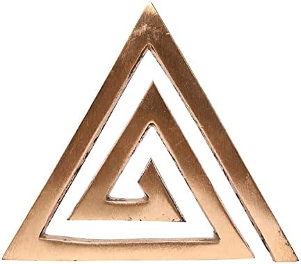 Areeva decoração triângulo puro de cobre vastu para correção e energia positiva fora de quaisquer objetos negativos voltados para a sua porta aumentam o dispositivo de energia positiva em cobre puro