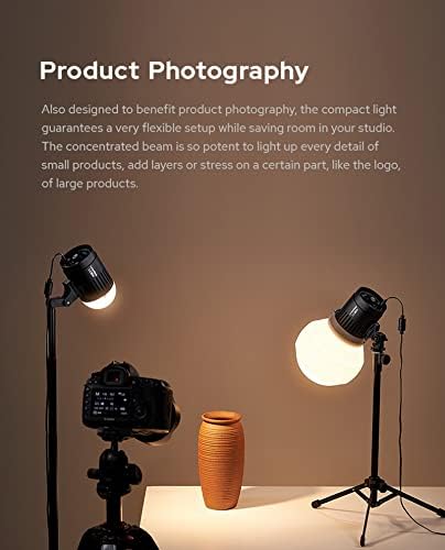 Godox LC30BI 3200K-5600K Bi-Color Litênio LED LED LED LED, 25200LUX@0,5M, CRI 95+/TLCL 96+, 11 Efeitos de Iluminação FX predefinidos