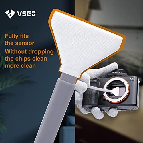 VSGO Professional Lens Cleaning Pen Lente Brush e Kit de limpeza de câmera de quadro completo 12pcs Limpeza do sensor Swab e