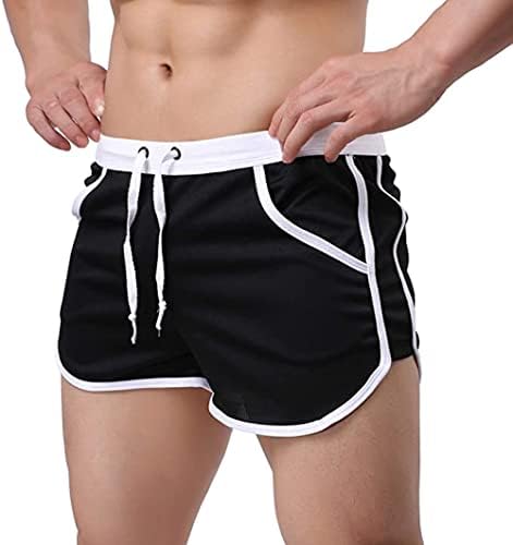 Aihuajie Men's Workout Shorts, shorts casuais dos anos 80, calças curtas atléticas de ginástica leve da ginástica