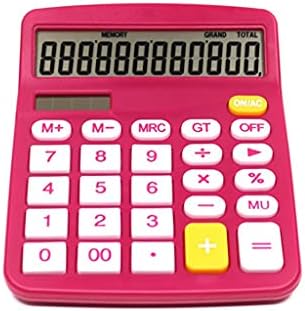 Calculadora de mesa de 12 dígitos CuJux, ferramenta de contabilidade de negócios financeiros, cor vermelha para escola de escritório