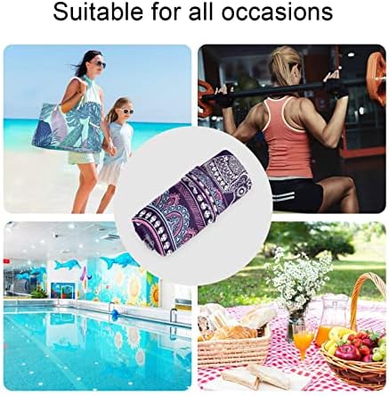 Tropicallife boho étnico lótus elefante 2pcs bolsa seca molhada para maiô de pano de bebê fralda de pano de bebê saco molhado impermeável reutilizável dois bolsos com zíper para viagens de piscina de praia