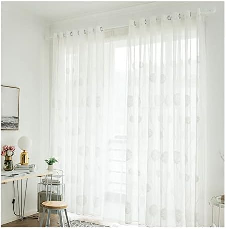 Daesar 2 painéis cortinas semi -pura para a sala de estar, cortinas de cortina de cortina de linho de linho branco