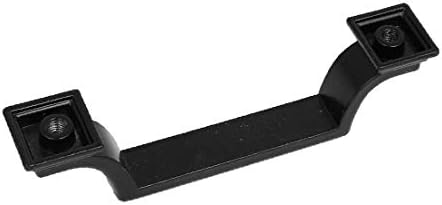 X-dree armário de armário de metal ponte em forma de tração de tração preta 92x16x23mm 2pcs (Armario de gabinete, punte de metal