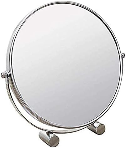 Espelho de maquiagem de kekeyang espelho de maquiagem de maquiagem, espelho de beleza de dois lados de desktop 3x espelho cosmético 360 ° espelho de banheiro giratório espelho portátil