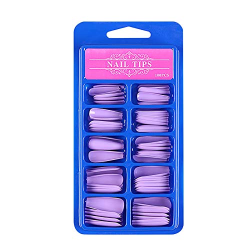 Falsa Manicure Tampa completa da unha 100pcs Dicas longas Coffin Nails Art Ballerina Pressione em unhas pequenas mãos