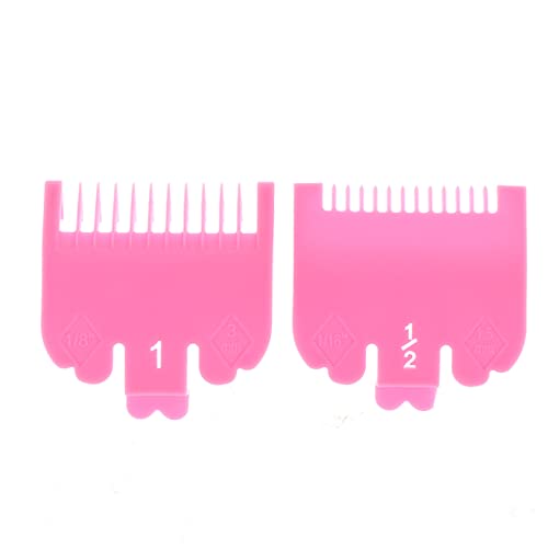 2 PCs Guia de corte de limite de pente de cabelo cortador de cortina substituível Acessórios guia de pentes-rosa, cinza
