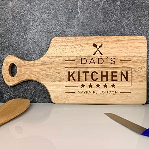 Placa de corte personalizada ebuygb, cozinha de cinco estrelas do pai, presente de dia dos pais personalizado, quadro de queijo