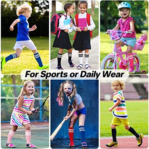qikqik 4 pares de crianças pequenas meias infantis de futebol infantil meias para meninos meias de beisebol de garotas