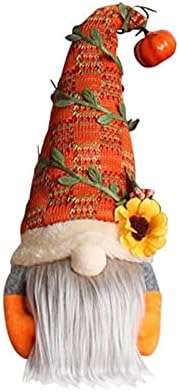 NC Fall Gnome Pumpkin Sunflower sueco Nisse Tomte Elf Elf Dwarf Plush Ornamentos para o Natal Autumn Halloween Decoração